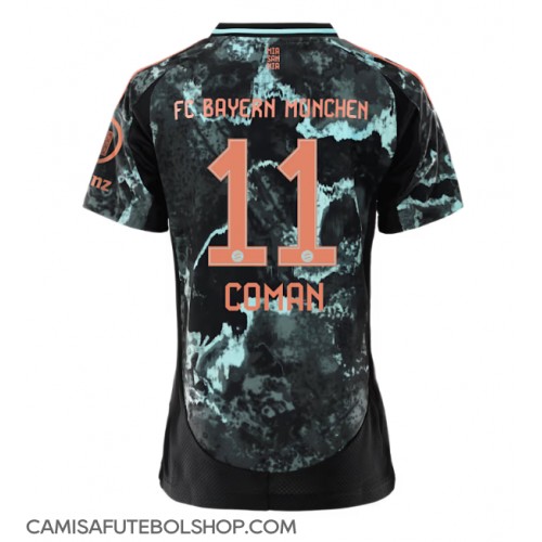 Camisa de time de futebol Bayern Munich Kingsley Coman #11 Replicas 2º Equipamento Feminina 2024-25 Manga Curta